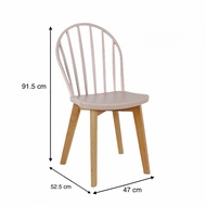 G.House Online Pulito เก้าอี้พลาสติกขาไม้ PP-698A-PK02 ขนาด 52.5x47x91.5ซม.สีชมพู ของแท้ สีชมพู One