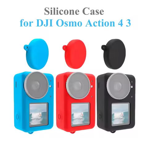Silicone Case Cover for DJI Osmo Action 4 3 Silicone Protective Case with Camera Lens Cover for DJI 