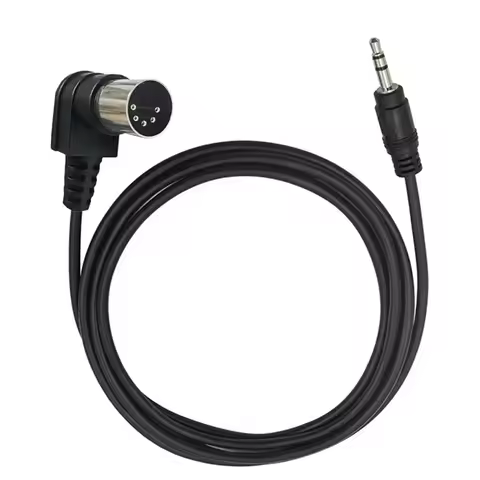 0.5m 1.5m 3m Audio Line 90 Degree Right Angle Din 5 Pin Din MIDI Male Plug To 3.5mm Male Stereo Jack