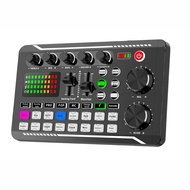(X J Y M) F998 Sound Card Microphone Sound Audio Interface Mixer Sound Card Mixing Console Amplifier for Phone PC