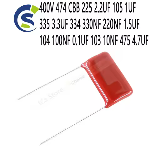10PCS 400V474J 0.47UF 470NF 400V 474 CBB 225 2.2UF 105 1UF 335 3.3UF 334 330NF 220NF 1.5UF 104 100NF