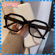 SHOOGEL Large Frame Eyeglasses, Oversized Square Anti Blue Light Glasses, Trendy Computer Glasses Cl