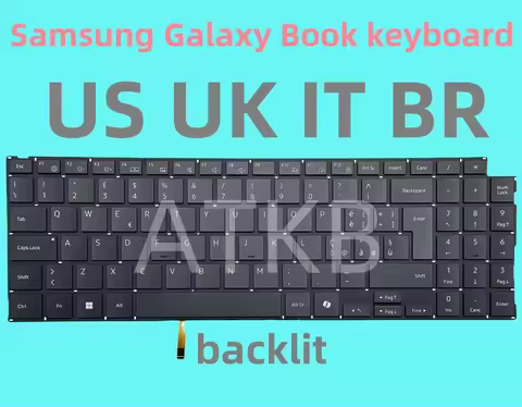 US/UK it br Backlit Keyboard For SAMSUNG Galaxy Book 4 NP750XDA NP755XDA NP 750XDA 755XDA Backlight