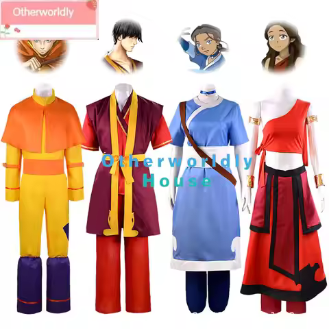 Anime Avatar The Last Airbender Katara Mai Zuko Azula Aang Korra Cosplay Costume Adult Men Women Hal