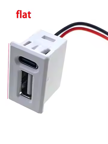 13pcs USB Female Base Type-C Double-Layer Socket USB A Female Lamp Charging Socket Power Socket with