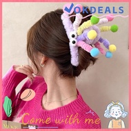 OKDEALS Hair Claw, Plush Cartoon Hair Claw Clip, Furry Headwear Winter Valentine's Gift Headdress Wo