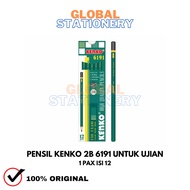 Pencil Kenko 2B 6191 Exam Pencil contains 12