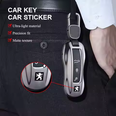 14/16mm Peugeot Key Fob Emblem Stickers - Metal Logo Badge Fit For Peugeot 206 207 208 301 308 406 5