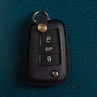 VW VOLKSWAGEN (FLIPKEY Type 1) Leather Cover Car Key Remote Casing/