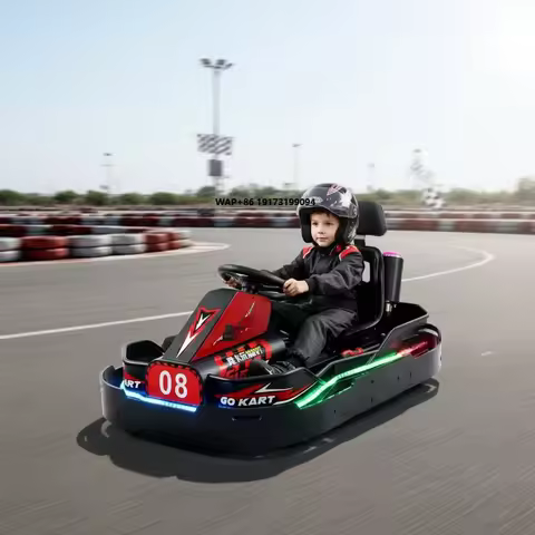 Wholesale 3 Speed Adjustable LED Light Kids Ride on Car Lithium Battery Electric Drift Kart Outdoor 