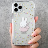 【Pinkoi x miffy】押花iPhone手機殼 - 米菲打電話/粉