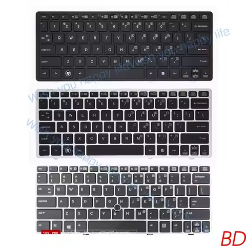L... Laptop Keyboard English Keyboard For HP Elitebook 2560 2560P 2570 2570P