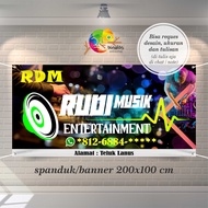Size 200x100 Spanduk Banner Musik Entertainment Spanduk Dangdut Organ Custom