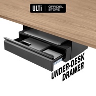 ULTi Under Desk Pull-Out Drawer w/ Laptop Shelf, Mounted Office Storage Organizer Cabinet for Standing Desk Table 45cm