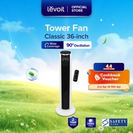 Levoit 36"/42" Smart Standing Tower Fan | Brushless DC Motor | 12 Speed | 90° Oscillation | Washable