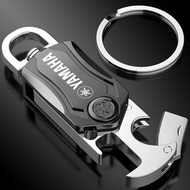 For YAMAHA MT01 MT09 MT07 MT10 MT03 MT 09 07 03 10 MT-09 MT-07 MT-10 MT-03 TRACER 900 700 GT Fashion Rotating top open beer lid unpack the box with LOGO anti-lost Multifunction Keychain Cars and motorcycles Accessories Mens Womens Key Ring