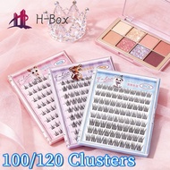 100/120 Cluster Eyelashes No Need Glue Self-adhesive New Upgraded Softer Natural Eyelash Set