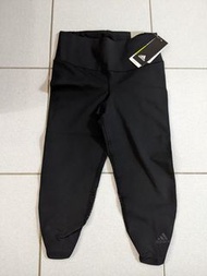 (全新) Adidas 愛迪達 女用 XS 七分緊身褲 BR5914 黑色 運動褲 瑜珈褲 跑步慢跑長褲