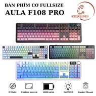 AULA F108 PRO | GAMING MECHANICAL KEYBOARD 3 MODE | WITH ROTARY KNOB AND EXTREMELY LARGE SCREEN