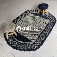 Karpet Lantai Anyaman Seagrass Motif Terbaru Kerajinan Anyaman B.CRAFT JOGJA