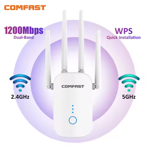 1200Mbps Dual Band 2.4G&5GHz WiFi Extender 802.11AC WiFi Repeater Powerful Wireless Router/AP AC1200