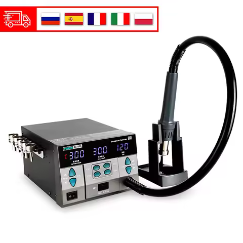 SUGON 8610DX PRO 1000W Hot Air Rework Station LED Display Lead-Free Heat Gun Microcomputer Temperatu