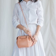 CUDDLE BAG - WOMEN MINIMAL LEATHER SHOULDER BAG/HANDBAG- PINK