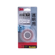 3M思高台灣製Scotch VHB透明專用超強力雙面膠帶V1905 12mm x 1.5m