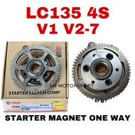 LC135 4S V1 V2-7 STARTER MAGNET ONE WAY BEARING &amp; GEAR SET TOBAKI HIGH QUALITY
