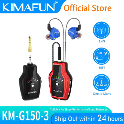 2.4G Wireless Stereo in-Ear Monitor System Personal IEM for Studio,Band Rehearsal,Live Performance,C