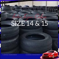 utility ✴GRADE C Used Tayar Second Size 14 15 Terpakai Tyre Tire Ready Stock || 175 185 195 205 215 225 || 50 55 60 65 70▼