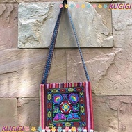 KUGIGI Message Bag, Tassels Fashion Women Shoulder Bag,  Embroidery Tapestry Vintage Hmong Tribal Et