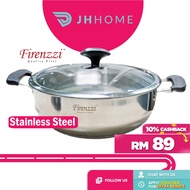 Firenzzi Stainless Steel Pot R-107 | With Glass Lid | Induction Safe