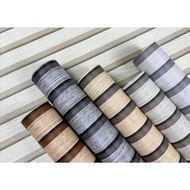 Wallpaper & Wall Trim Wallpaper Dinding esthietic Motif Serat Kayu Panel Salur cocok untuk di kamar 