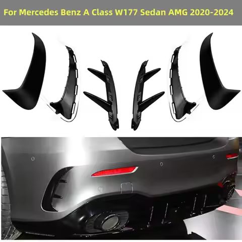 For Mercedes Benz A Class W177 Sedan A180 A200 A250 A35 AMG 2020-2024 Rear Bumper Fender Flicks Cana