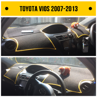 BUY 1 GET 5 || Cover Dashboard Mobil Vios Gen 2 - Penutup dasbor mobil presisi - Alas Pelindung dasb