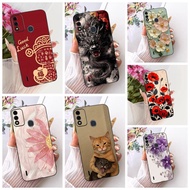 Casing For ITEL A48 Case Aesthetic Cute Cartoon Fashion Butterfly Funny Painted Back Cover For A48 I