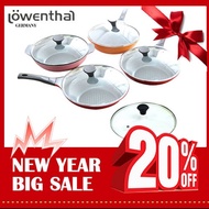【Malaysia ready stock】◊✕✶Lowenthal Titanium Stone Coating Frying Pan wok 20cm~30cm / Made in korea g