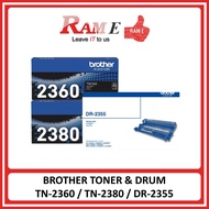 [ORIGINAL] Brother TN-2360 TN2360 TN 2360 / TN-2380 TN2380 TN 2380 Toner Cartridge / DR-2355 DR2355 