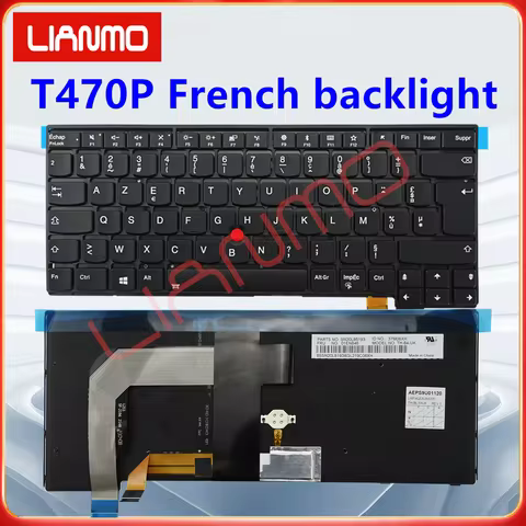 Suitable for Lenovo ThinkPad T460S T470S T460P T470P 13 Gen2 S2 2nd Gen French Notebook Keyboard wit