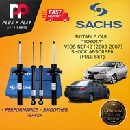SACHS TOYOTA VIOS NCP42 (2003-2007) STOCK ABSORBER (FULL SET) FRONT OR REAR ORIGINAL FRONT & BELAKAN