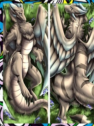 Furry Orcus Lydia The Fluff Dragon (Dark Wolf) Anime Dakimakura ปลอกหมอนพิมพ์สองด้านกอดร่างกายปลอกหม