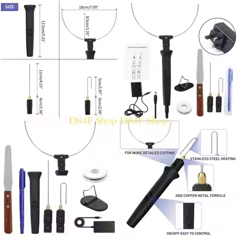 D84F 3-in-1 Foam Cutter Cutter with Light Electric Cutting Machine Pen Tools Foam Cutter Styrofoam C