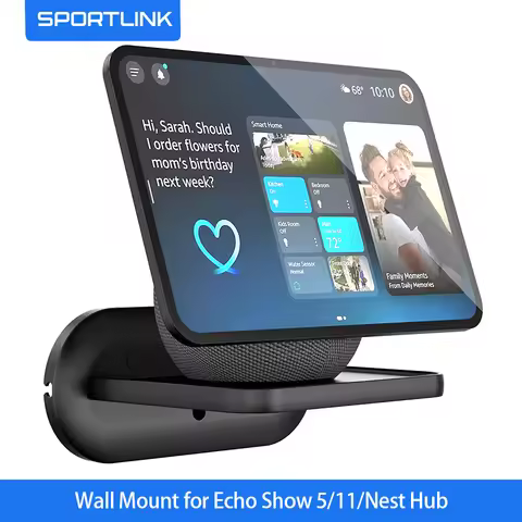 SPORTLINK Wall Mount for Google Nest Hub (1st & 2nd Gen) / Echo Show 5 / Echo Show 11 - Space Saving