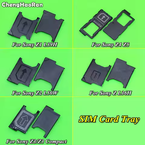 ChengHaoRan 2pcs/lot SIM Card Tray Holder Slot Socket Adapter Module For Sony Xperia Z L36H Z1 L39h 