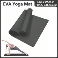 1pc 173*61cm EVA Yoga Mat, Solid Color Pilates Exercise Mat For Home Fitness