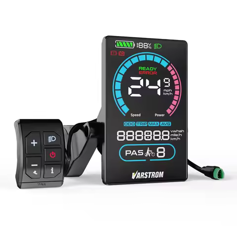 CAN Protocol Display VD618 3.5" LCD Ebike Meter 36V-72V Wide Voltage for BAFANG BBS01B BBS02B BBS03 