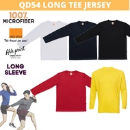 QD54 LONG SLEEVE OREN SPORT T SHIRT QUICKDRY MICROFIBER JERSEY