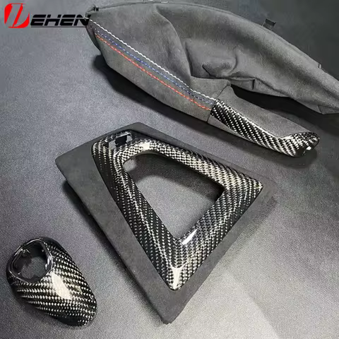 LHD Carbon Fiber Matt Carbon Interior Accessories F30 F80 Carbon Handbrake For BMW F30 F31 F32 F33 F