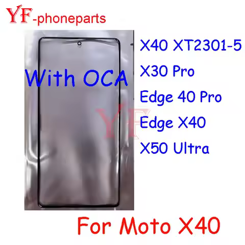 Best Quality Front Touch Screen Glass + OCA For Motorola Moto X40 X30 Pro X50 Ultra Edge X40 Edge 40
